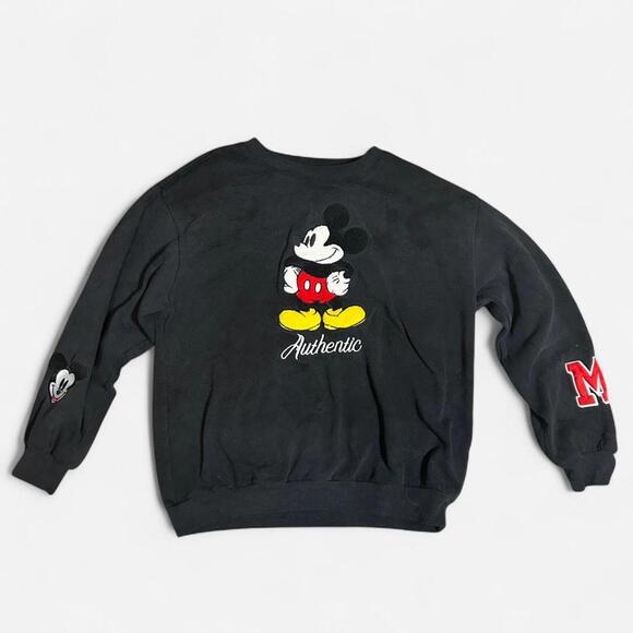 Disney Tops - Embroidered‎ Authentic Mickey Mouse Crewneck Sweatshirt L